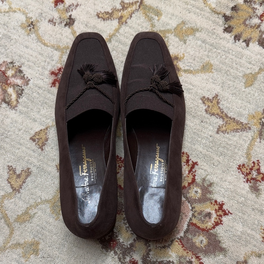 Salvatore Ferragamo Brown Tassel Loafers - Picture 5 of 7